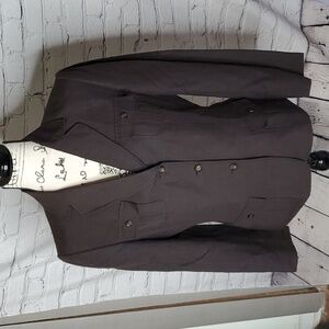 Tahari Brown Pocket Buttoned Blazer Size 8